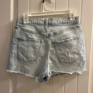 High rise denim shorts